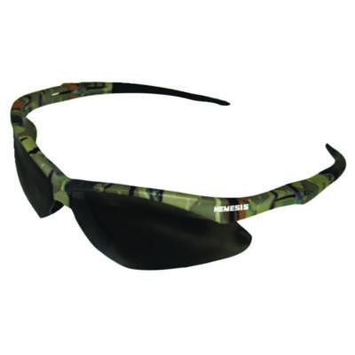 Nemesis Safety Glasses, Camo Half Frame, Smoke Dual Lens