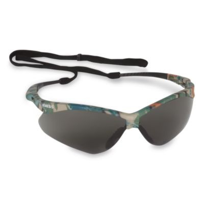 Nemesis Safety Glasses, Camo Half Frame, Smoke Dual Lens