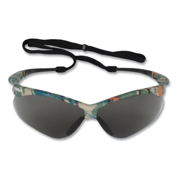 V30 Nemesis Safety Eyewear, Plastic Camo Frame, Smoke Polycarbonate Lens, 12/Box