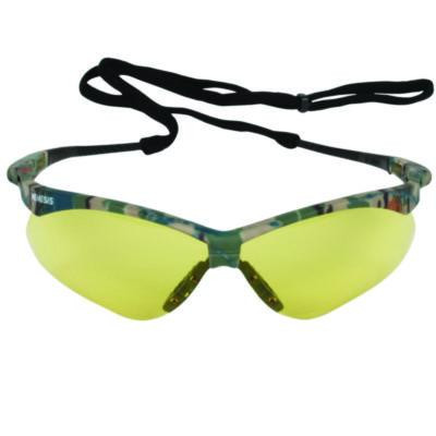 Nemesis Safety Glasses, Camouflage Half Frame, Yellow Dual Lens, 12/Carton