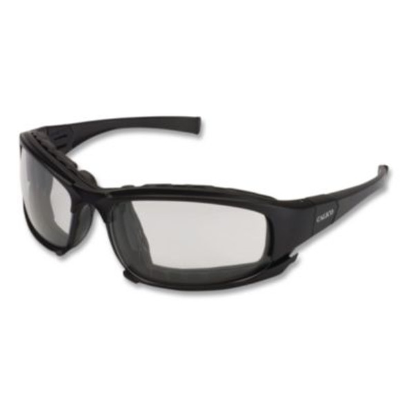 V50 Calico Safety Eyewear With Head Strap, Kleenvision Anti-Fog Coating, Black Nylon Frame, Clear Polycarbonate Lens