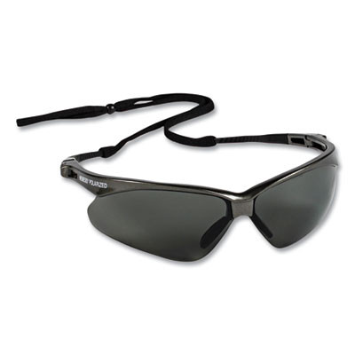 Nemesis Safety Glasses, Gunmetal Half Frame, Smoke Dual Lens, 12/Box
