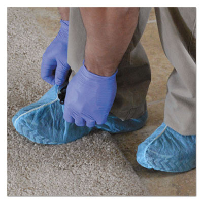 A10 Light Duty Shoe Covers, Polypropylene, One Size Fits Most, Blue, 300/Carton