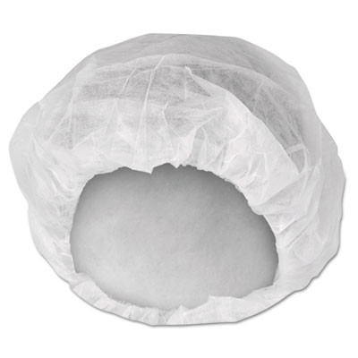 A10 Bouffant Caps, Polypropylene, Medium, White, 100/Pack, 10 Packs/Carton