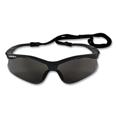 Nemesis Safety Glasses, Black Half Frame, Smoke Dual Lens, 12/Box