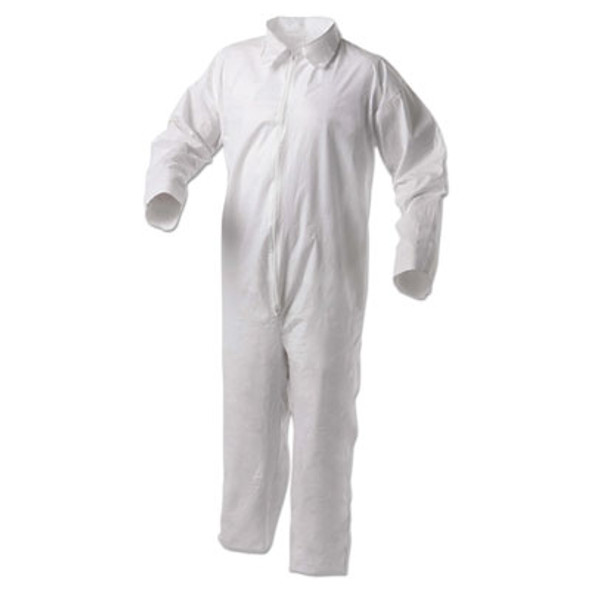 A35 Liquid And Particle Protection Coveralls, Zipper Front, 3x-Large, White, 25/Carton