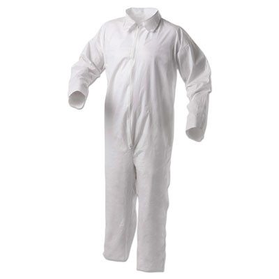 A35 Liquid And Particle Protection Coveralls, Zipper Front, 3x-Large, White, 25/Carton