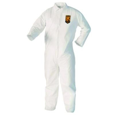 A40 Zipper Front Liquid And Particle Protection Coveralls, 3X-Large, White, 25/Carton