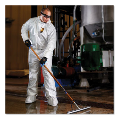 A40 Elastic-Cuff, Ankle, Hood And Boot Coveralls, 4X-Large, White, 25/Carton
