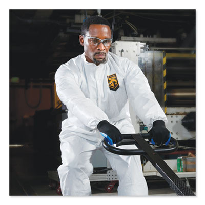 A30 Elastic-Back Coveralls, Open Wrist And Ankles, 1" Flap, White, 2X-Large, 25/Carton