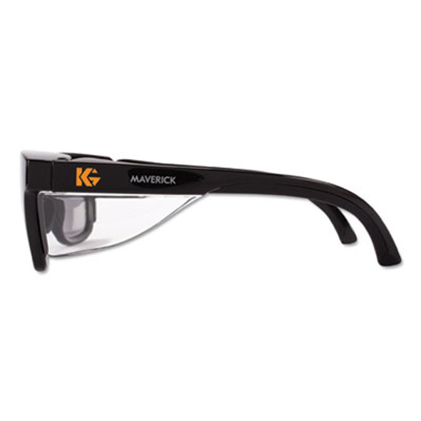 Maverick Safety Glasses, Black, Polycarbonate Frame, Smoke Lens, 12/Box