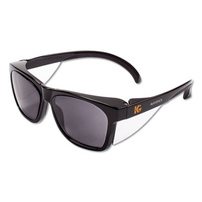 Maverick Safety Glasses, Black Full Frame, Smoke Dual Lens, 12/Box