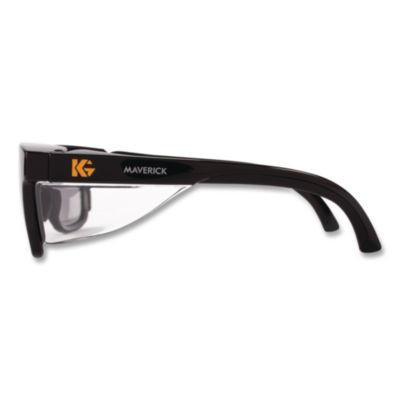 Maverick Safety Glasses, Black Full Frame, Smoke Dual Lens, 12/Box