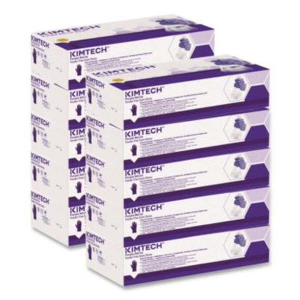 Purple Nitrile Exam Gloves, Powder-Free, Small, 6 Mil Thick, 9.5" Long, Purple, 100/Box