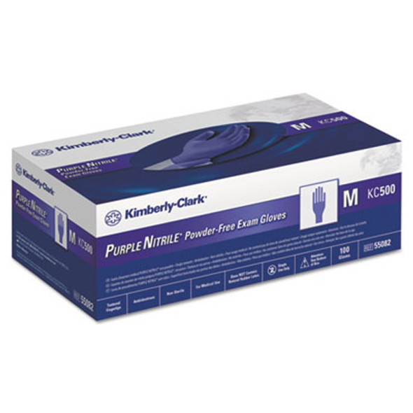 Purple Nitrile Exam Gloves, Powder-Free, Medium, 6 Mil Thick, 9.5" Long, Purple, 100/Box, 10 Boxes/Carton
