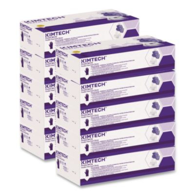 Purple Nitrile Exam Gloves, Powder-Free, Large, 6 Mil Thick, 9.5" Long, Purple, 100/Box