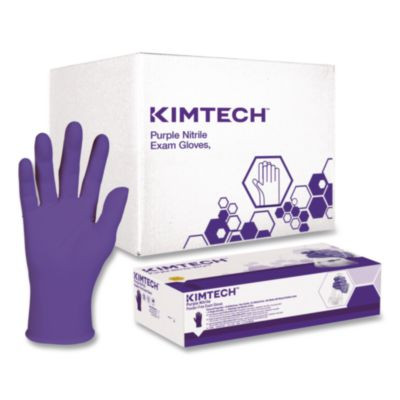 Purple Nitrile Exam Gloves, Powder-Free, Large, 6 Mil Thick, 9.5" Long, Purple, 100/Box, 10 Boxes/Carton