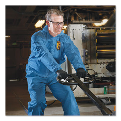 A20 Elastic Back Wrist/Ankle, Hood/Boots Coveralls, 4x-Large, Blue, 20/Carton