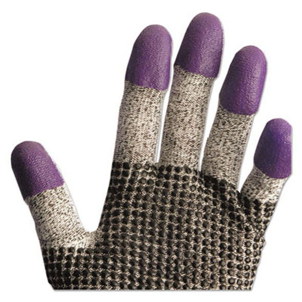 G60 Purple Nitrile Cut-Resistant Gloves, En388: 4340, 9.06" Long, Medium (Size 8), Black/White, 12 Pairs/Carton