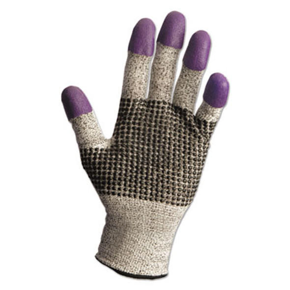 G60 Purple Nitrile Cut-Resistant Gloves, En388: 4340, 9.45" Long, Large (Size 9), Black/White, Pair