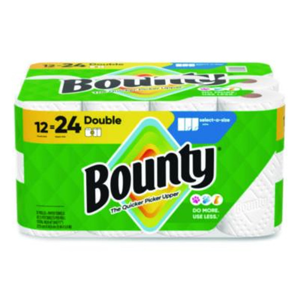 Select-a-Size Kitchen Roll Paper Towels, 2-Ply, 5.9 x 11, White, 82 Sheets/Double Roll, 12 Rolls/Carton