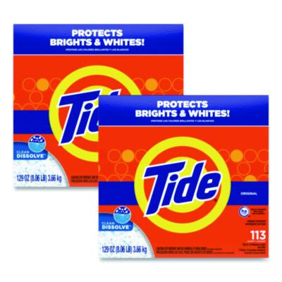 Powder Laundry Detergent, He Compatible, Original Scent, 129 Oz Box, 2/Carton