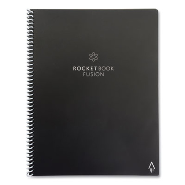 Fusion Smart Notebook, Seven Assorted Page Formats, Black Cover, (21) 11 x 8.5 Sheets