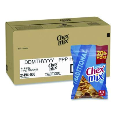 Snack Mix Savory Traditional, 4.5 Oz Bag, 8/Box