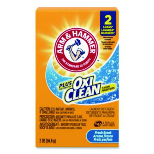 Plus The Power Of Oxiclean Powder Detergent, 2 Oz Box, 156/Carton