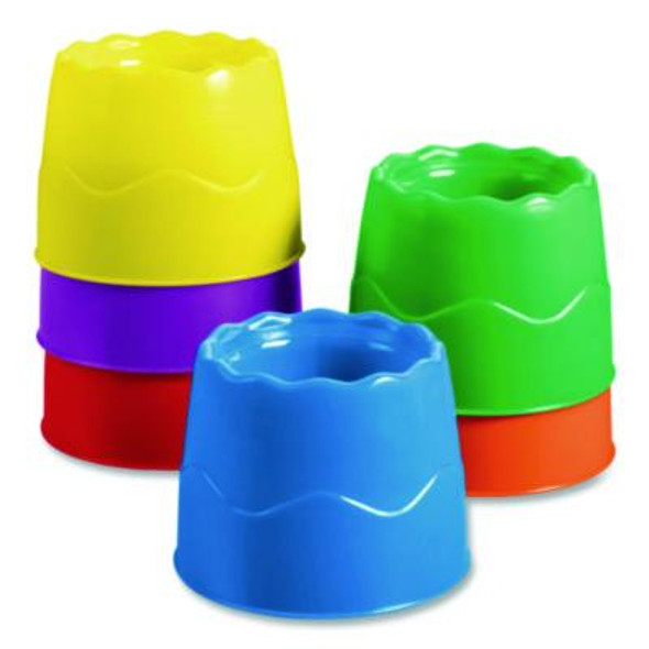 Stable Water Pot Set, 8 Oz, Assorted Colors, 6/Pack