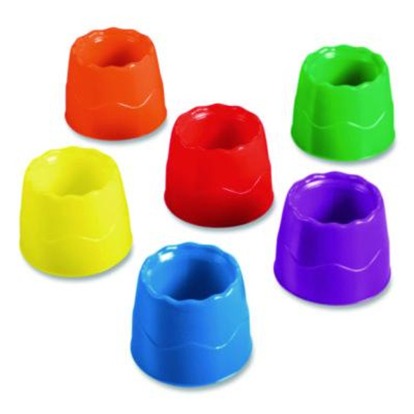 Stable Water Pot Set, 8 Oz, Assorted Colors, 6/Pack