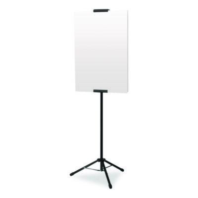 Blank Floor Sign Stand, Holds Posters Up To 77", 26" To 86" Tall, Black Stand, White Face