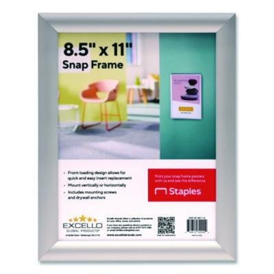 Poster Holder, Aluminum, 8.5 x 11, Silver