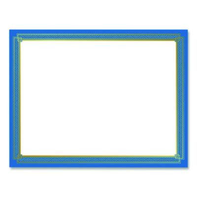 Tree Free Award Certificates, 8.5 x 11, White With Elegant Blue/Gold Border, 15/Pack