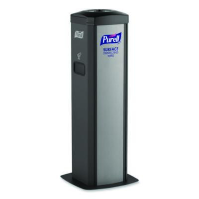 Ds360 High-Capacity Surface Disinfecting Wipes Station, 1,200 Wipe Capacity, 15.5 x 15.5 x 39.6, Graphite