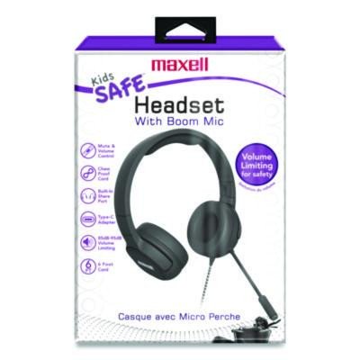 Kids Safe Wired Headphones, Black
