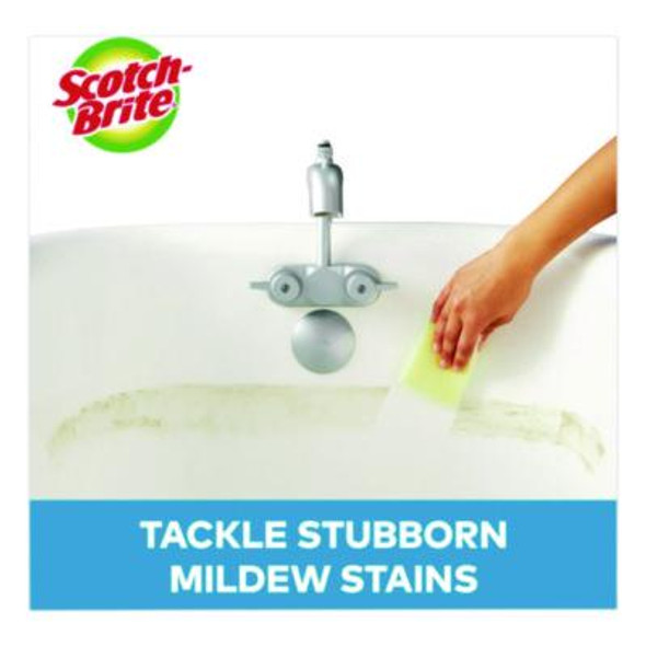 Dobie All-Purpose Cleaning Pad, 4.3 x 2.6, 0.5" Thick, Yellow, 3/Pack, 8 Packs/Carton