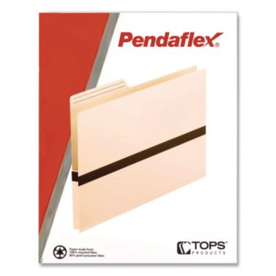 Drop Front Reinforced File Pocket, 1" Expansion, Letter Size, Manilla/Brown, 50/Box
