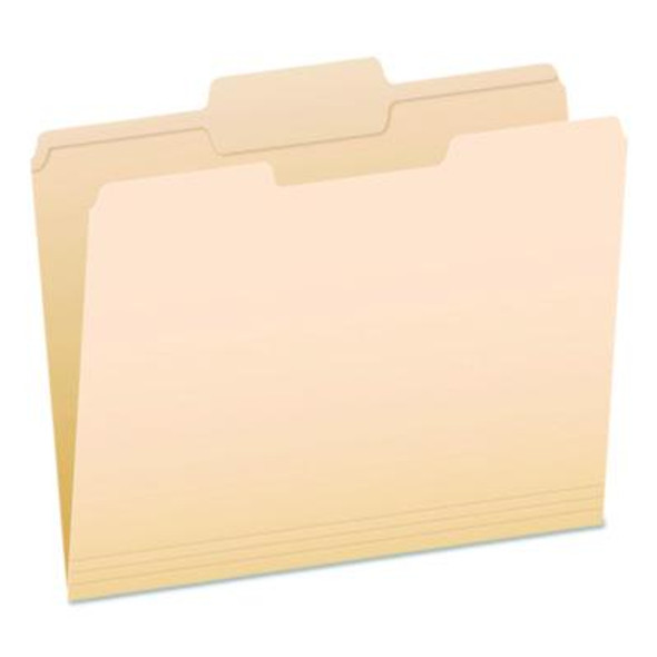 Reinforced Top Tab Manila File Folders, 1/3-Cut Tabs: Center Position, Letter Size, Manila, 100/Box