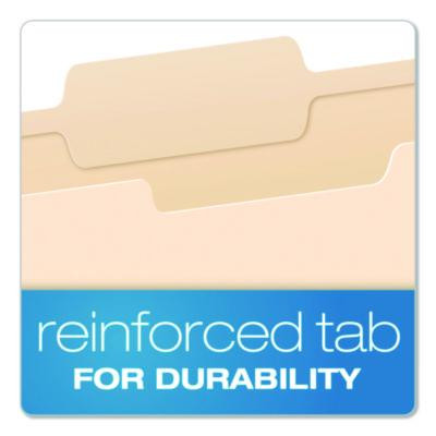 Reinforced Top Tab Manila File Folders, 1/3-Cut Tabs: Center Position, Letter Size, Manila, 100/Box