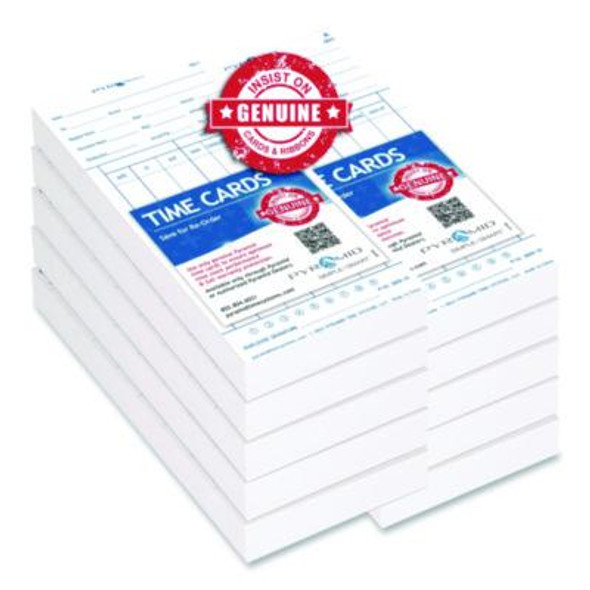 Time Clock Cards For 3800 Time Clock, 1,000/Carton