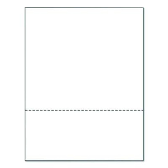 Perforated Paper, 92 Bright, Perforated 3.66" From Bottom, 8.5 x 11, White, 500 Sheets/Ream, 5 Reams/Carton
