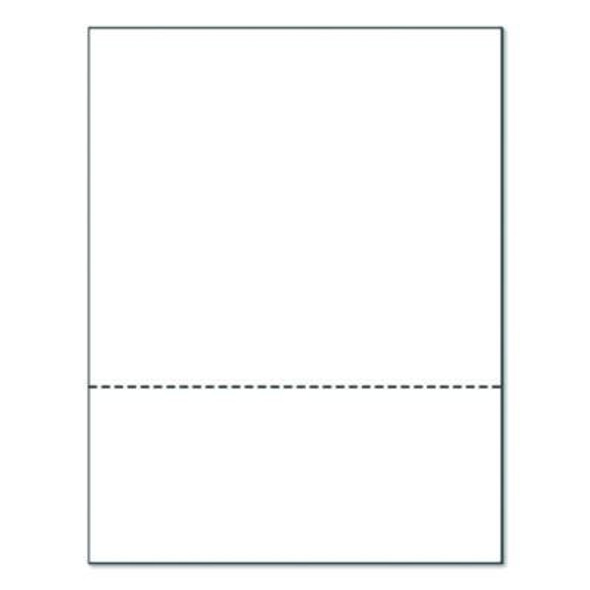 Perforated Paper, 92 Bright, Perforated 3.5" From Bottom, 8.5 x 11, White, 500 Sheets/Ream, 5 Reams/Carton