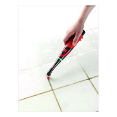Multi-Purpose Cordless Battery Power Scrubber, Red/White Nylon Bristles, 12.68" Brush, 7" Red/Black Handle