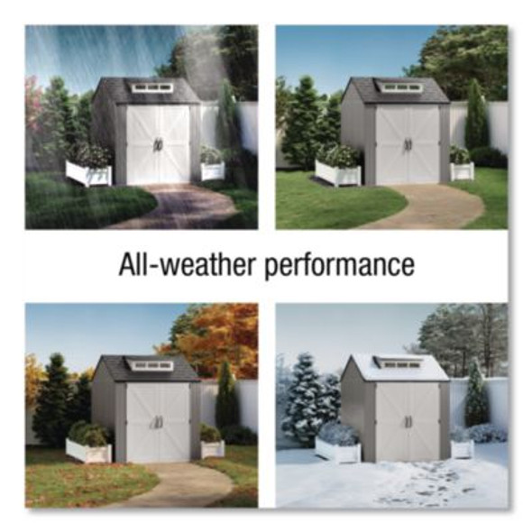 Storage Shed, 337 Cu Ft, 7 Ft x 7 Ft x 8 Ft, Brown