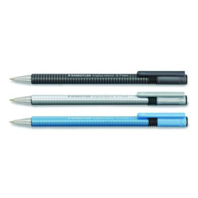 Mechanical Pencils, 0.7 Mm, Hb (#2), Black Lead, Light Blue Barrel, 10/Box