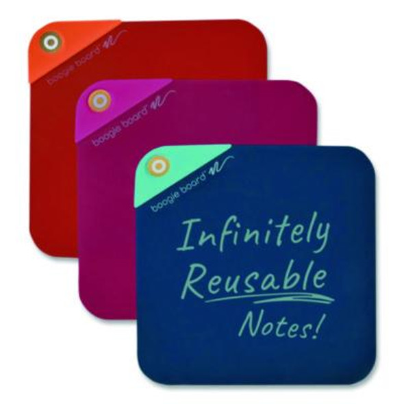 Versanotes Reusable Notes, 4 x 4, Assorted Colors, 3/Pack