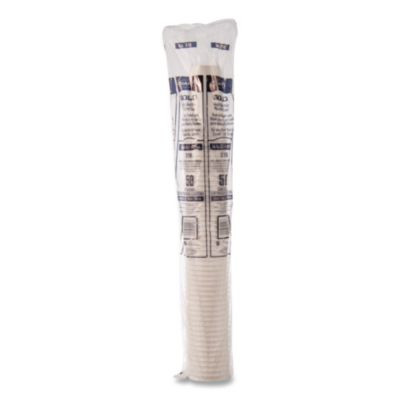 Paper Hot Cups, 16 Oz, White, 50/Pack