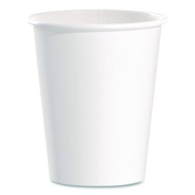 Paper Hot Cups, 10 Oz, White, 50/Pack