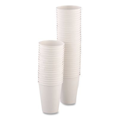 Paper Hot Cups, 12 Oz, White, 50/Pack